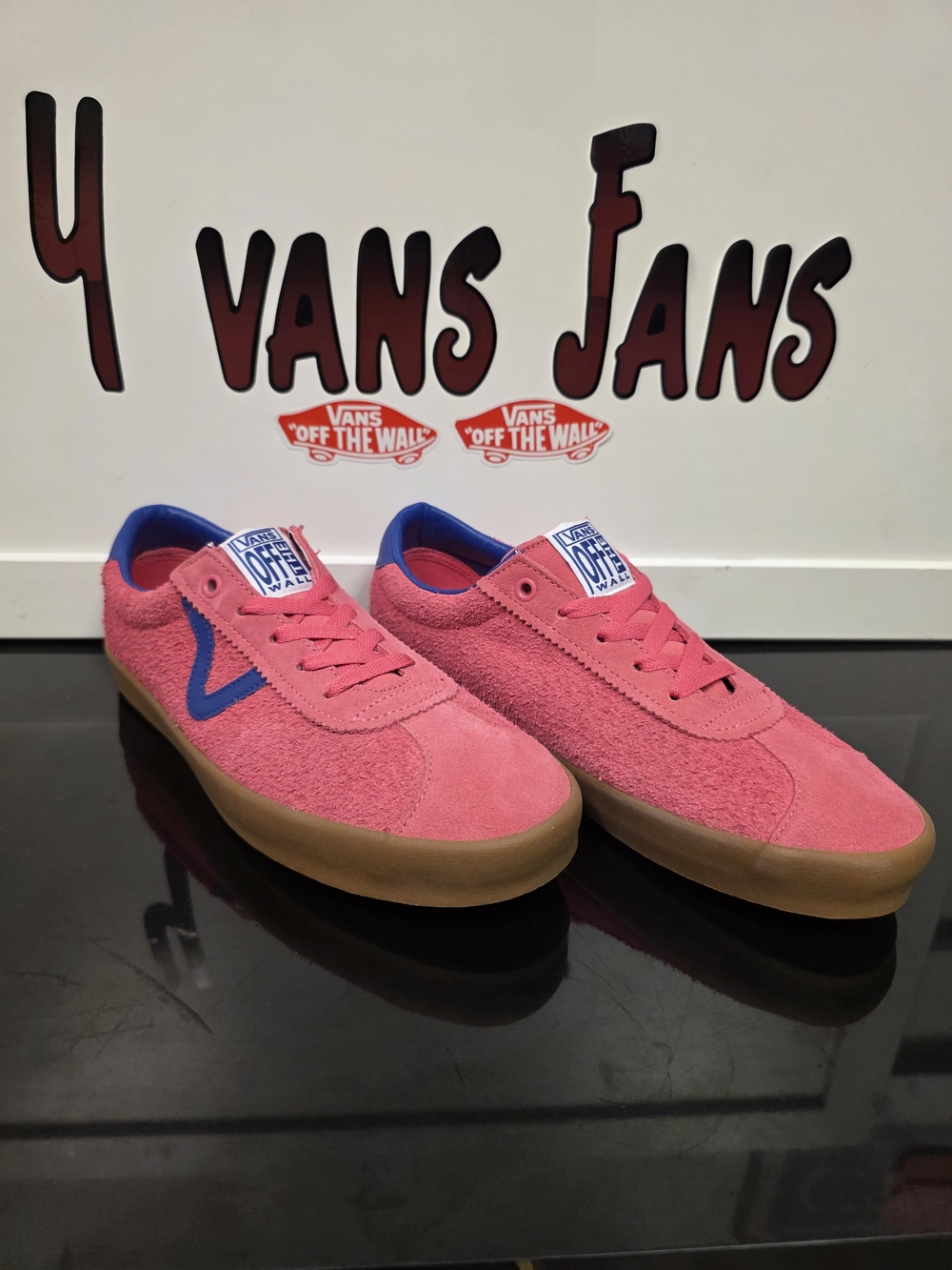 Vans Sport Low Bambino Pink Blue Suede Men’s 9.5 Women’s 11 New